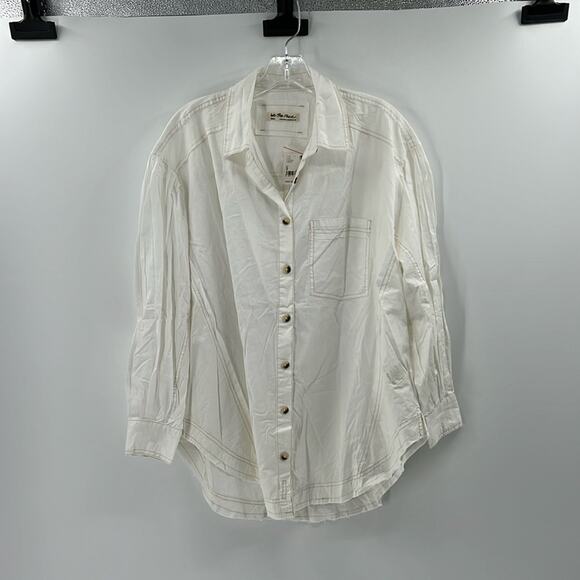 We The Free Tops - We the Free Women's Happy Hour Solid Button Up Shirt - White - S - NWT